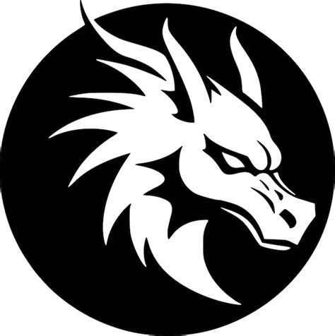 Premium Vector Dragon Black And White Isolated Icon Vector Illustration