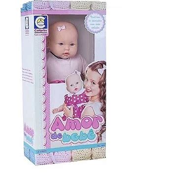 Boneca Amor De Bebe Bebezao Pesadinho Cotipl S Real Brinquedos