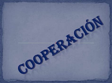 Cooperacion Ppt Descarga Gratuita