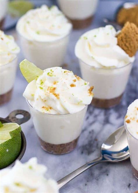 Key Lime Pie Cheesecake Dessert Shooters On Gingersnap Crusts Sugar Spun Run