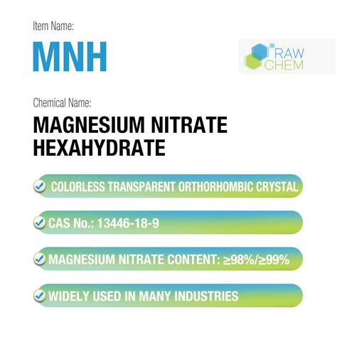 NMH Series Magnesium Meta 99 China 13446 18 9 And H12MgN2O12