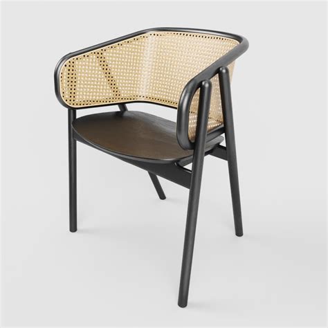 Cane Armchair 3d Model For Corona