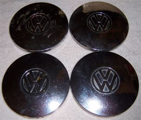 Set Of Vintage Chrome Vw Volkswagen Beetle Bus Hub Caps Ebay