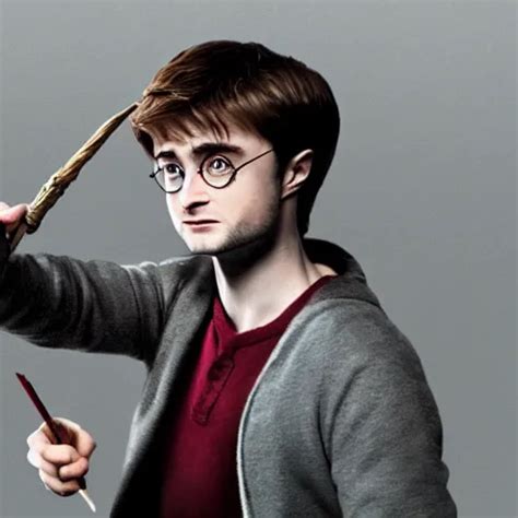 Daniel Radcliffe As Harry Potter Casting A Spell Stable Diffusion