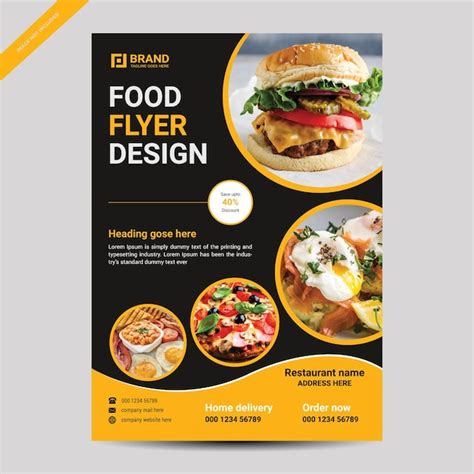 Premium Vector Restaurant Food Flyer Design Template With Modern Look