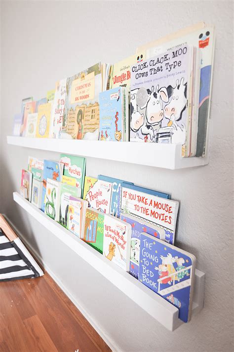 DIY Wall Mounted Kid's Bookshelves - Our Handcrafted Life