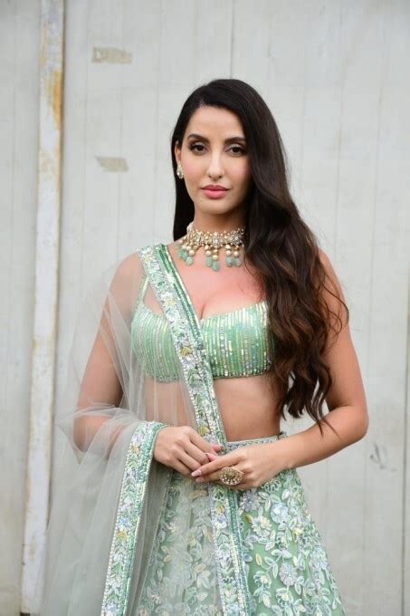 Bollywood Actress Nora Fatehi Looks Stunning In Lehenga Choli