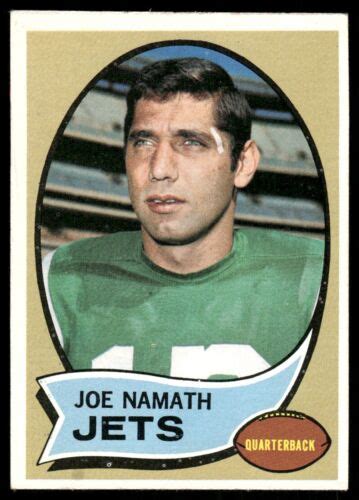 Joe Namath New York Jets Topps Baseball Card Ebay