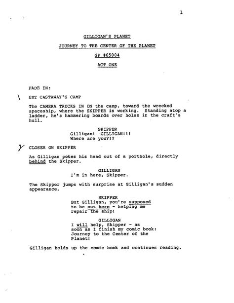 GILLIGAN'S PLANET TV Series Script, Gilligan's Island Cartoon, Dawn ...