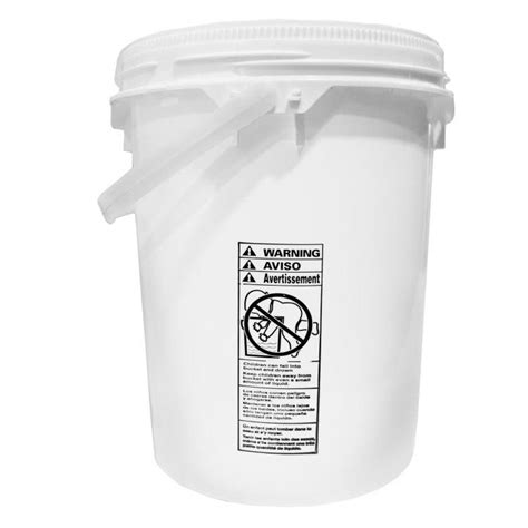 5 Gallon White Hdpe Plastic Screw Top Life Latch Pail W Plastic Bail