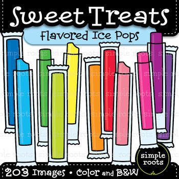 Sweet Treats - Flavored Ice Pops Clip Art by simple roots | TPT