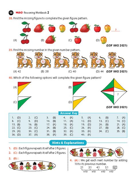 Olympiad Reasoning Work Book Class Schools