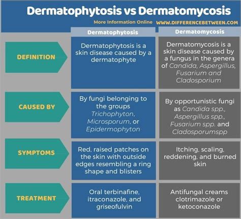 Difference Between Dermatophytosis And Dermatomycosis Functional Group