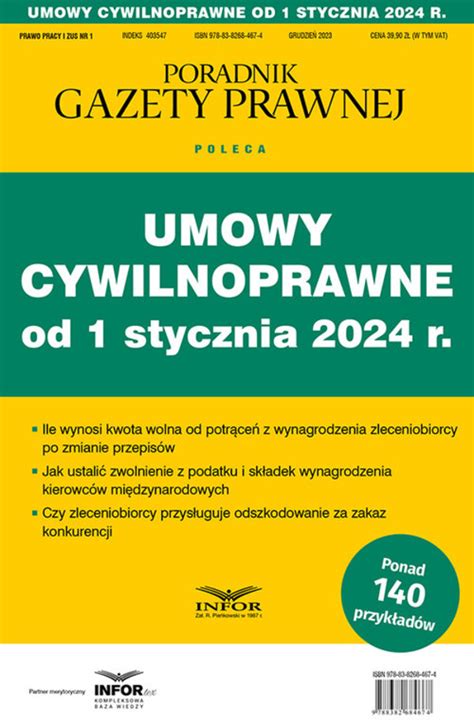 Umowy cywilnoprawne od 1 stycznia 2024 r Książka Gandalf pl