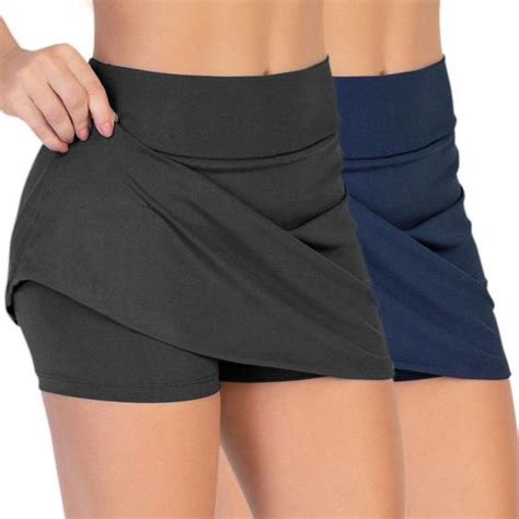 Kit Shorts Saia Feminino Suplex Fitness Academia Liso C S Alto