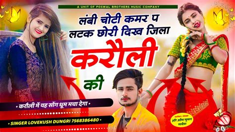 Meena Dj Song ~ Singer Lovekush Dungri लंबी चोटी कमर प लटक छोरी दिख जिला करौली की