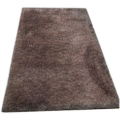 Micro Fiber Rectangular Brown Plain Shaggy Rug For Floor At Rs 90 Sq