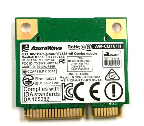 Azurewave Realtek Rtl Ae Ac Mbps Wifi Bluetooth Combo