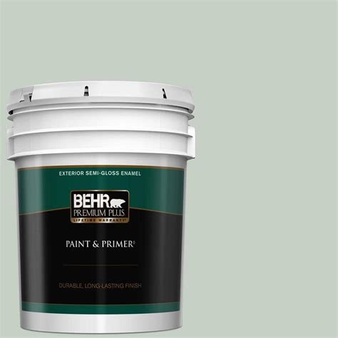 BEHR PREMIUM PLUS 5 Gal N400 2 Frosted Sage Semi Gloss Enamel