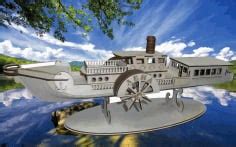 Laser Cut D Puzzle Ship Model Pirate Ship Toy Design Vector File