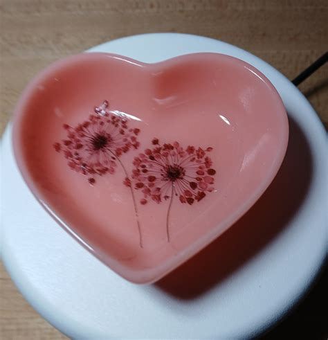 Heart Ring Dish Earring Dish Resin Heart Shaped Ring Dish Jewelry Dish Eco Friendly Resin