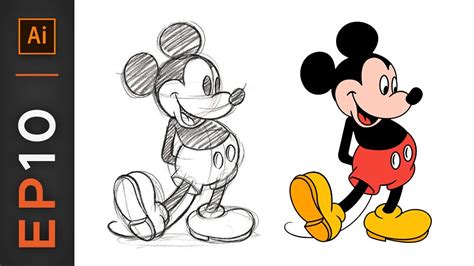 Draw Mickey Mouse In Adobe Illustrator Step By Step Adobe