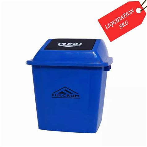 Plastic Fulcrum L Blue Hdpe Push Can Dustbin Pc At Rs In New Delhi