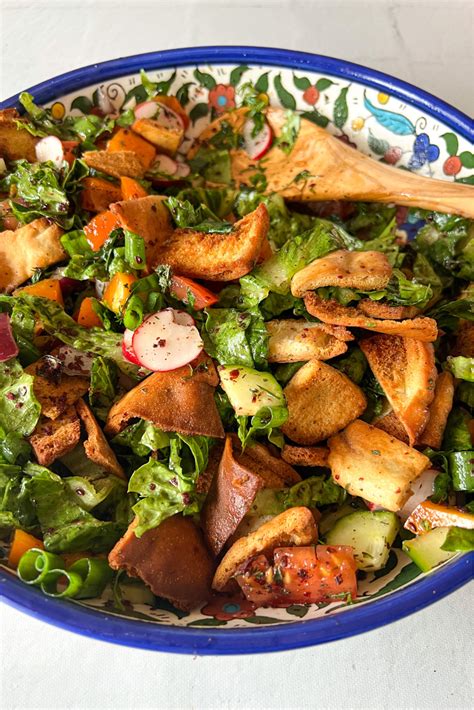 Authentic Fattoush Salad Fufus Kitchen Recipe Fattoush Salad