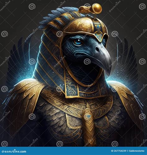 Head Of Horus Egyptian God Logo Vector Illustration