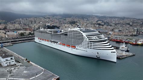 Nave Da Crociera Msc World Europa In Porto A Genova