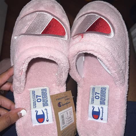 Pink Champion Slippers- 7 Women BRAND NEW SAME... - Depop