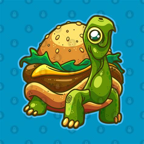 Turtle Burger - Food - T-Shirt | TeePublic