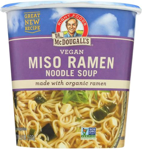 Amazon Dr Mcdougall S Vegan Miso Ramen Soup Big Cup With Noodles