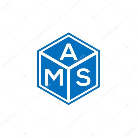 Diseño Del Logotipo De La Letra Ams Sobre Fondo Negro Ams Iniciales