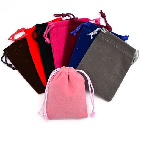 Handmade Colorful Velvet Pouches X Cm X Cm X Cm Drawstring Jewelry