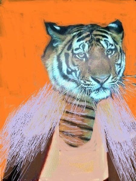 She Is A Tigress Xii Tier Frau Tiger Frisur Von Colombia Kunstnet