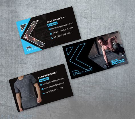 Bold Serious Business Business Card Design For Kryofit Sport By Olia