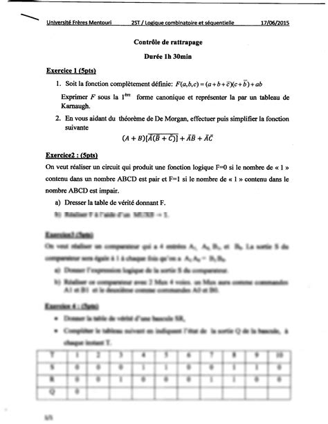 Solution Logique Combinatoire Et S Quentielle Studypool