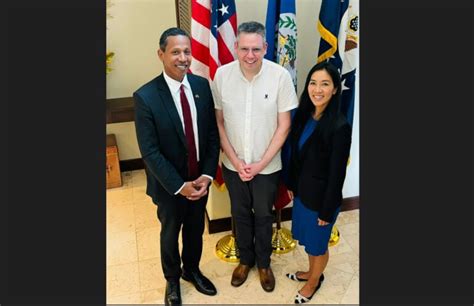 Us State Department Assistant Secretary Eric Jacobstein And Us Ambassador Michelle Kwan Meet