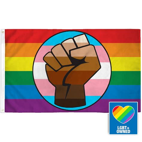 Trans Blm Fist Pride Flag 3x5 Inclusive Pride Flag Etsy