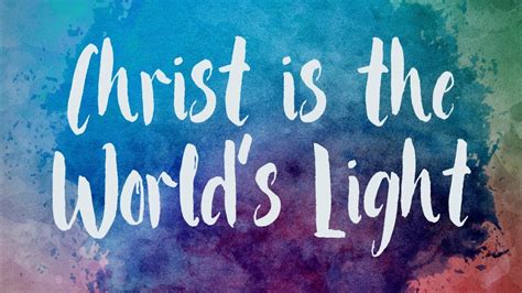 What Does It Mean That Jesus Is The Light Of The World At Claudia