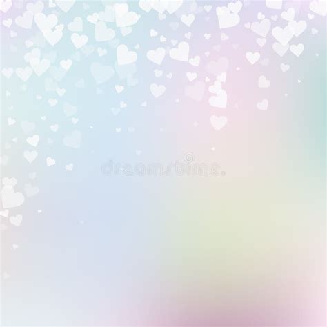 White Heart Love Confettis Valentine S Day Fallin Stock Vector