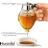 Hunnibi Honey Dispenser No Drip Glass Maple Syrup Dispenser Glass