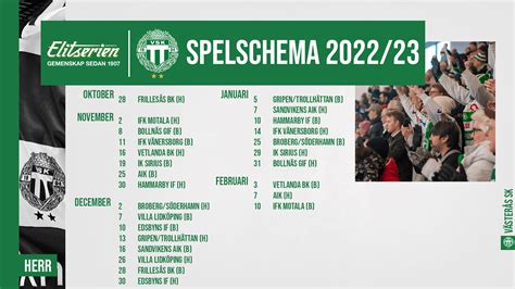 Spelschemat för Elitserien Herr 2022 2023 VSK Bandy