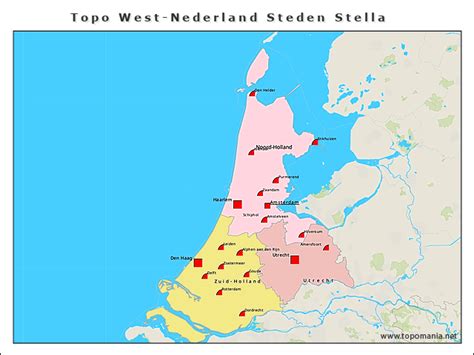 Topografie Topo West Nederland Steden Stella Topomania Net