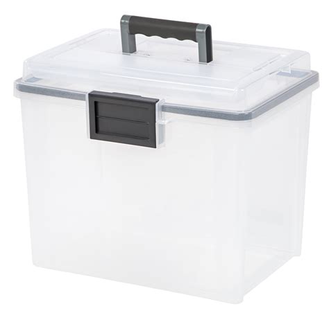 Iris Usa Letter Size Portable Weathertight Hanging File Storage Box