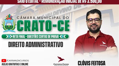 Crato Ce Direito Administrativo Reta Final Prof Cl Vis Feitosa