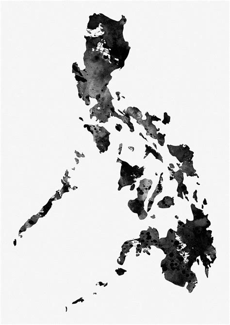 Map Of Philippine Black Digital Art By Erzebet S The Best Porn Website