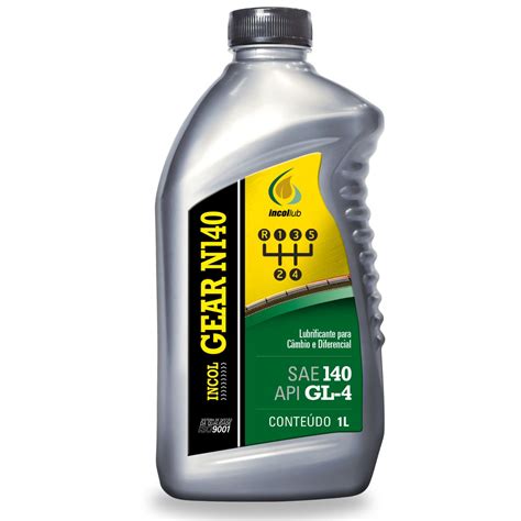 Óleo Lubrificante Mineral Gear SAE 140 API GL 4 Câmbio Diferencial Incol 1L