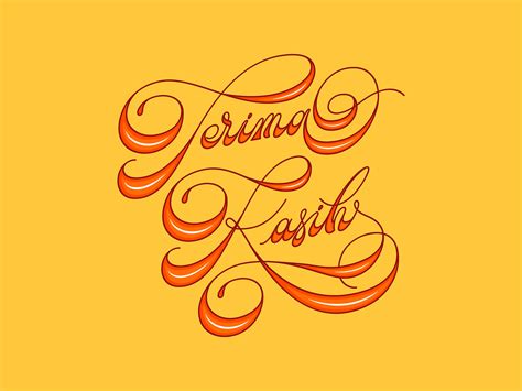 Terima Kasih Lettering by Dikas Design on Dribbble